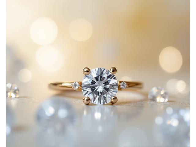 Solitär-Verlobungsring mit Diamant